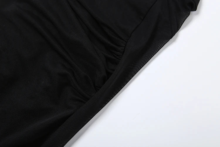 Nibber Prom Party Gown Dress Woman Sexy See Through Luxury Chain Halter Low-Neck Backless Sleeveless Midnight Elegant Vestidos
